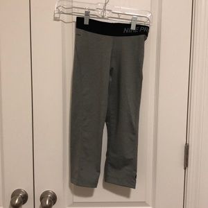 Gray NikePro capris